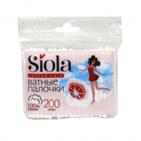 SIOLA Ватные палочки с зип лок 200шт пакет